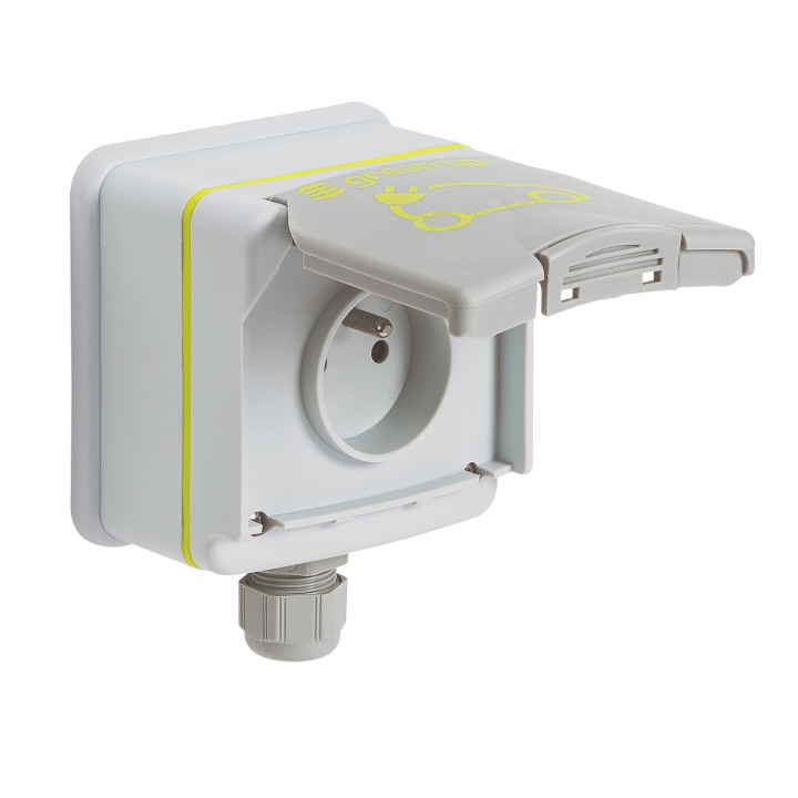 Prise Saillie Green'Up Access Véhicule Électrique Modes 1/2 Ip66 Ik08 16A 230V