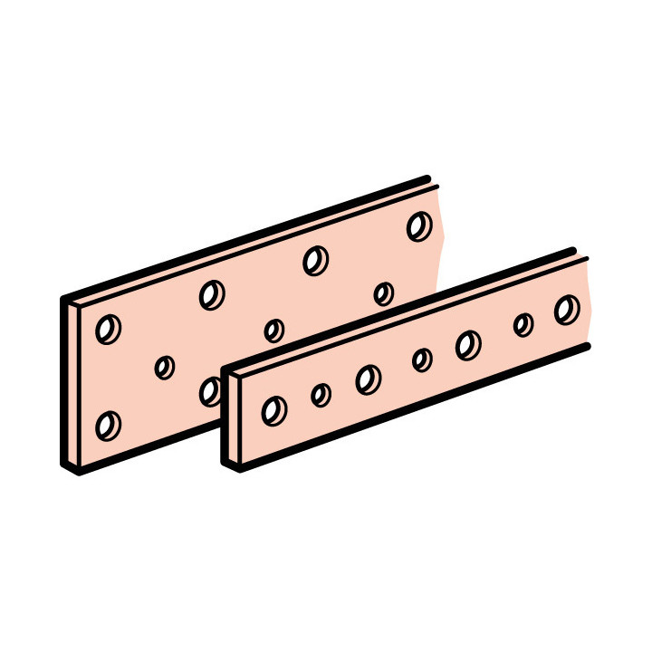 Barre Cuivre Plate Rigide - 25X4Mm - 280/250A Admissibles - L. 990Mm