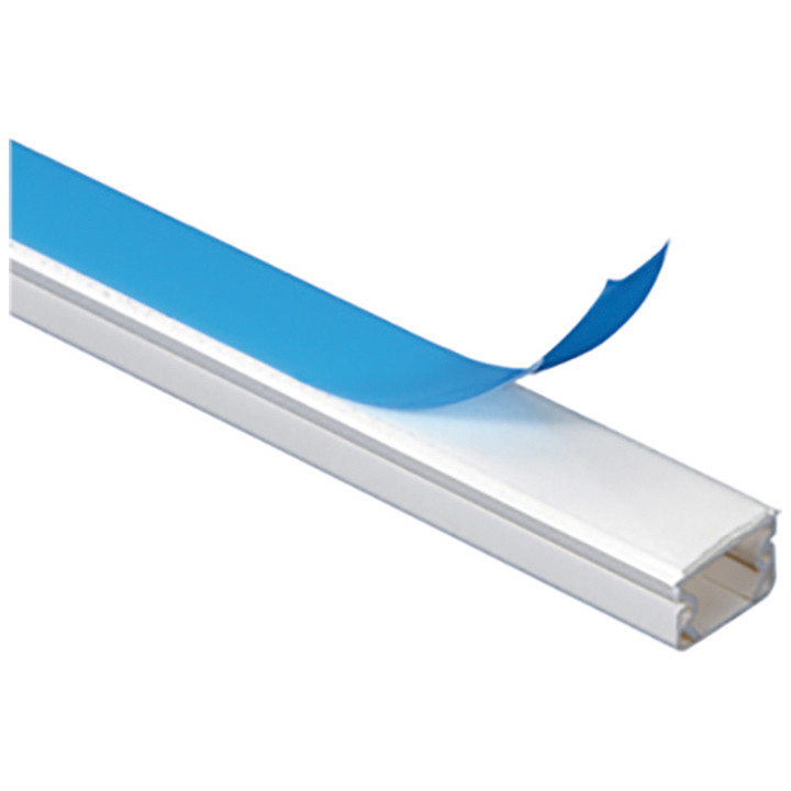 Guide-câbles avec adhésif pour plusieurs câbles 16x16mm - blanc