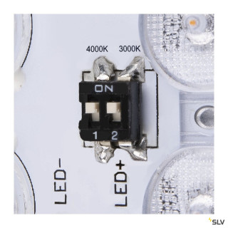 Ainos Sensor, Applique Plafonnier Ext Carré Anthr Led 18W 3000K/4000K Détecteur