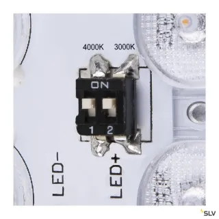 Ainos Sensor, Applique Plafonnier Ext Carré Anthr Led 18W 3000K/4000K Détecteur