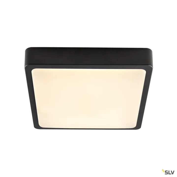 Ainos Sensor, Applique Plafonnier Ext Carré Anthr Led 18W 3000K/4000K Détecteur