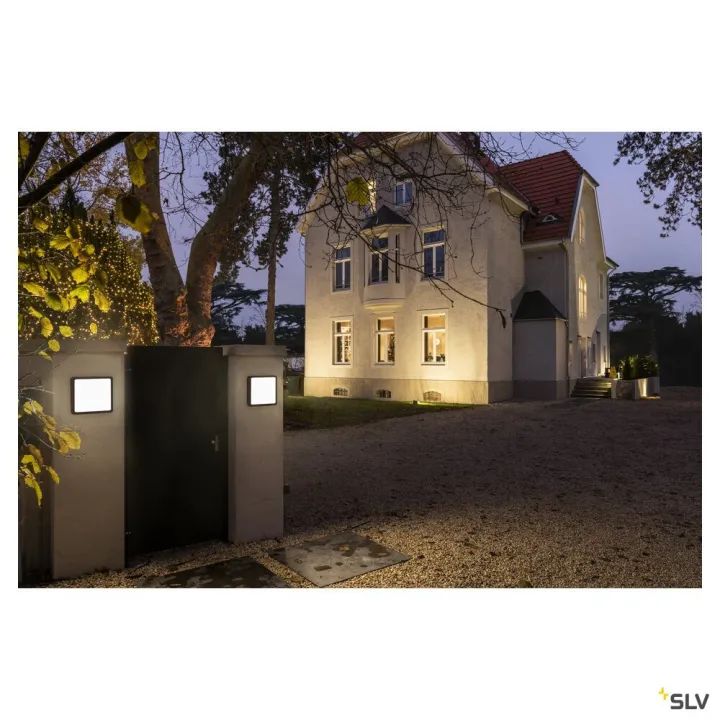 Ainos Sensor, Applique Plafonnier Ext Carré Anthr Led 18W 3000K/4000K Détecteur
