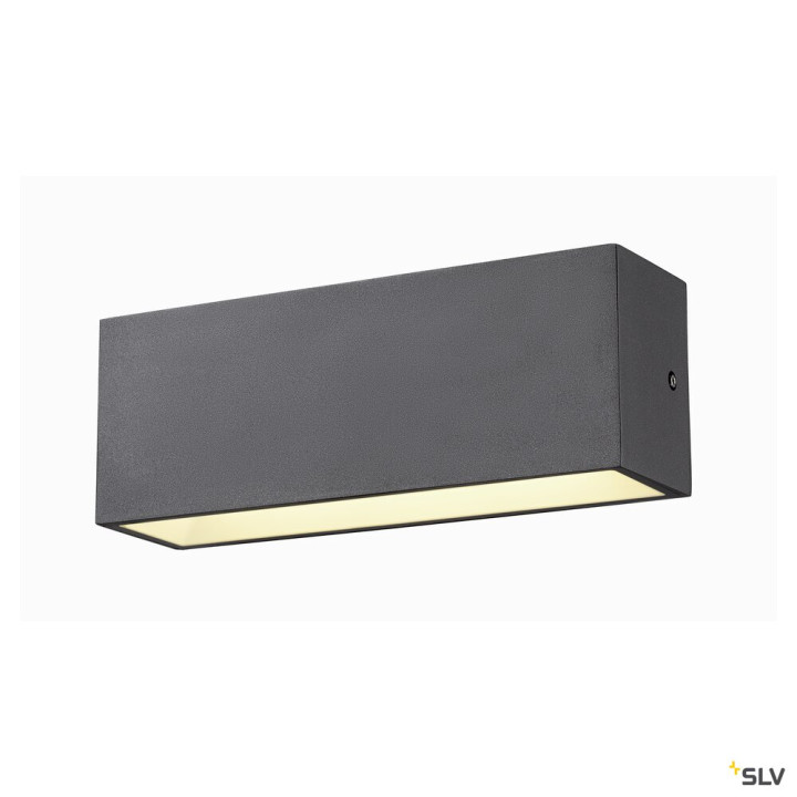 Sitra Cube Applique Ext L Up/Down Anthracite Led 24W 3000K/4000K Ip65 Cct Switch