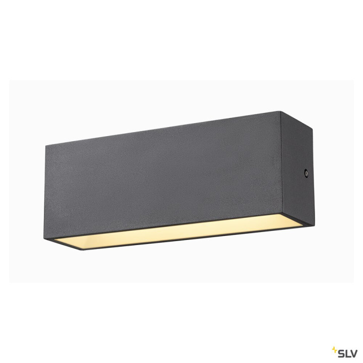 Sitra Cube Applique Ext L Up/Down Anthracite Led 24W 3000K/4000K Ip65 Cct Switch
