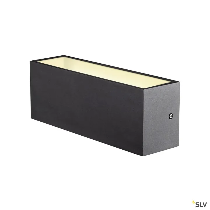 Sitra Cube Applique Ext L Up/Down Anthracite Led 24W 3000K/4000K Ip65 Cct Switch