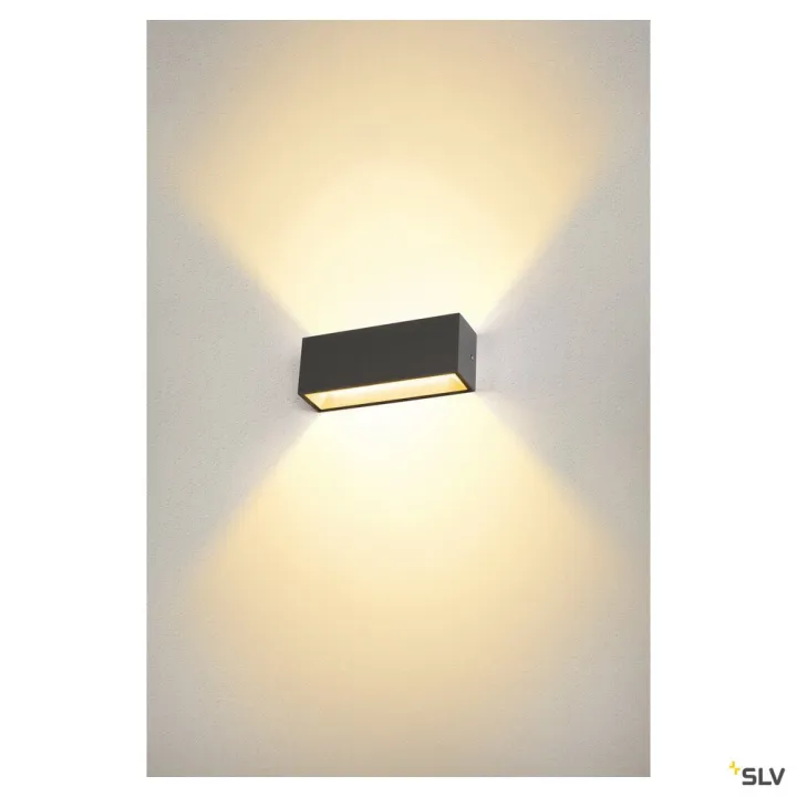 Sitra Cube Applique Ext L Up/Down Anthracite Led 24W 3000K/4000K Ip65 Cct Switch