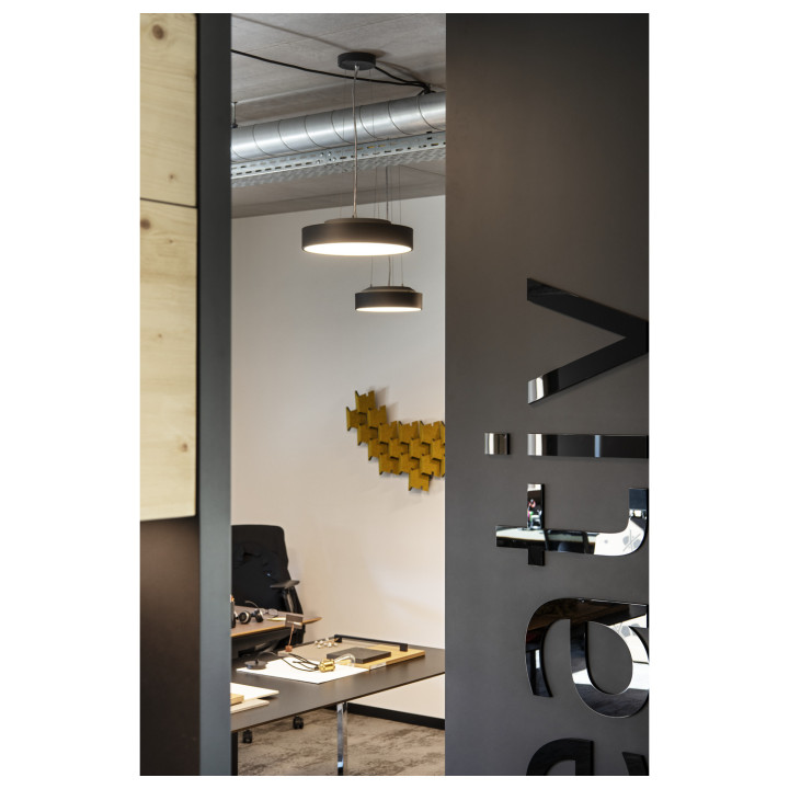 Medo® Pro 40, Applique Et Plafonnier, Intérieur, Rond, Noir, Led, 19W, Ugr -19