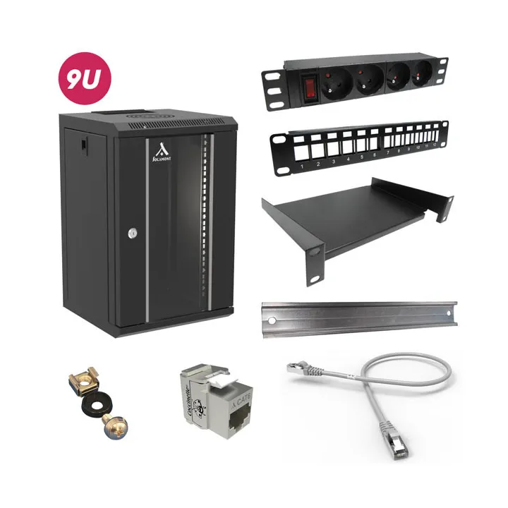 Kit Coffret 10'' 9U Avec Rail Din