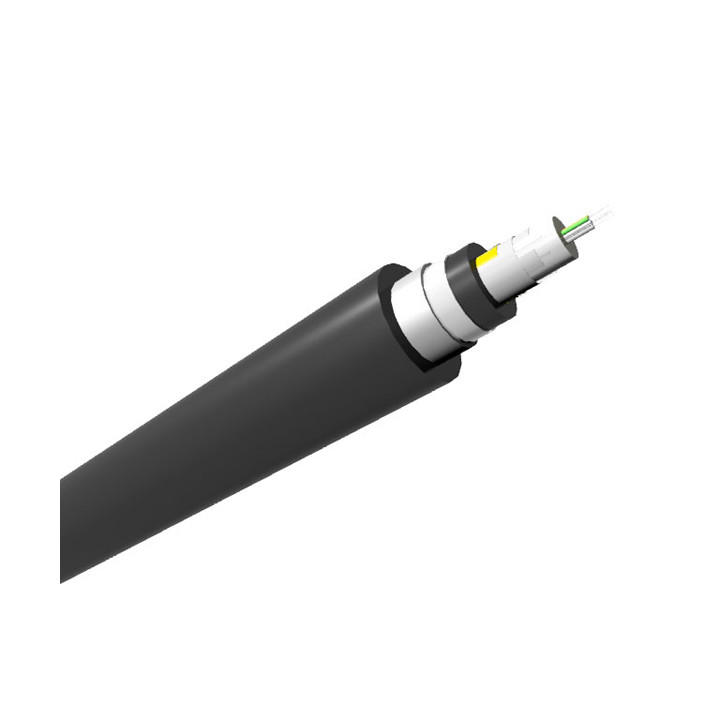 Câble Optique Clt-Renforce Arme Acier 6Fo Ext-Et.Seche-Pehd Os1/2