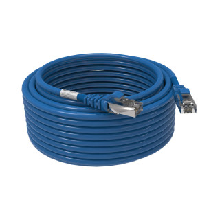 CORDON RJ45 CAT6 FUTP 100OHMS LSOH SURMOULE BLEU LG 10M*