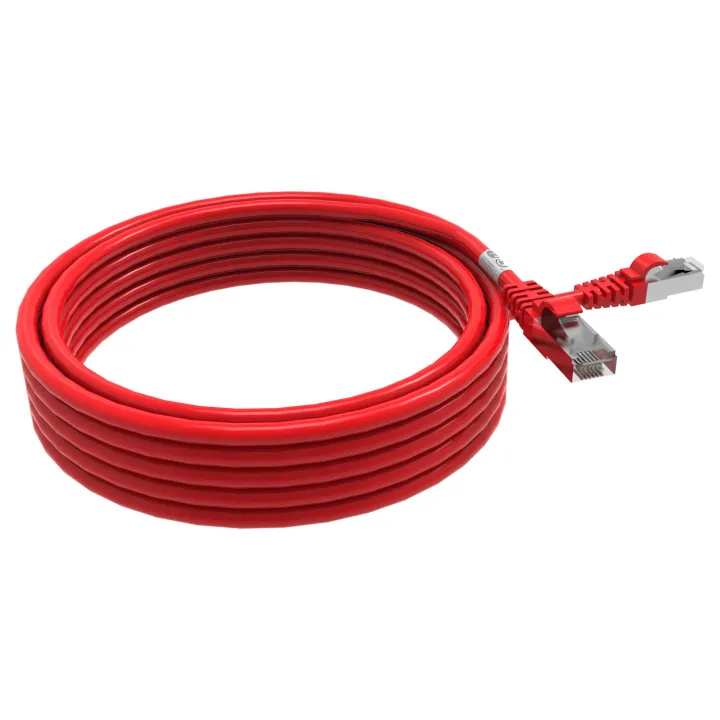 Cordon Rj45 Cat6A Sftp 100 Ohms Lsoh Surmoule Rouge Lg 5M