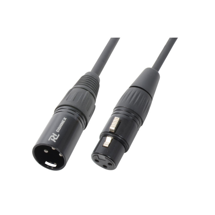 Cordon audio XLR mâle / XLR femelle, 1,5 m, noir - CX35-1