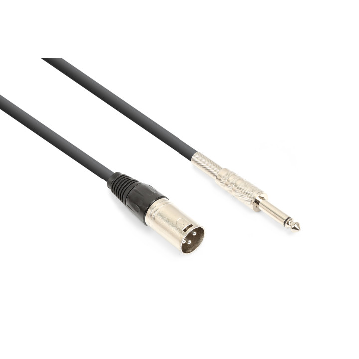 Cordon Audio Xlr Mâle / Jack 6,35 Mâle Mono, 1,5 M - Cx312-1