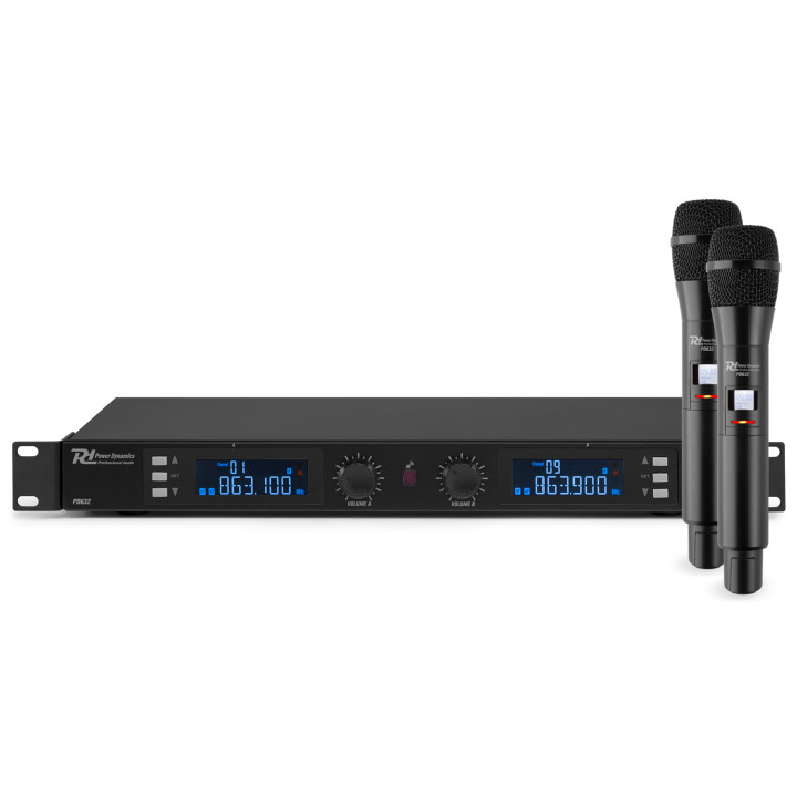Micro Sans Fil Uhf, 2 X 16 Canaux, 2 Micro Main, Set - Pd632 - Pd632Bp