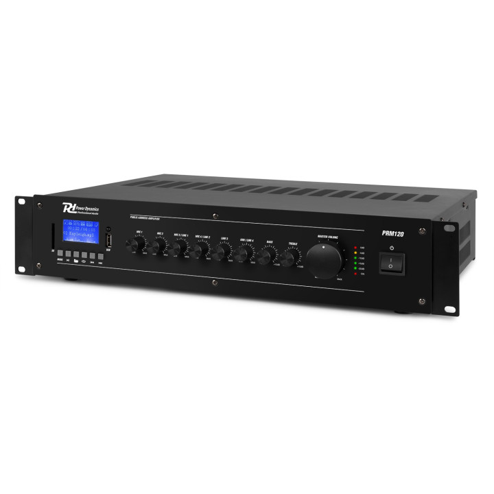 Amplificateur 120 W, 100 V, 8 Ω, Mixeur, 6 Canaux, Multimédia / Bt - Prm120
