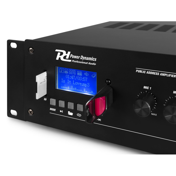 Amplificateur 120 W, 100 V, 8 Ω, Mixeur, 6 Canaux, Multimédia / Bt - Prm120