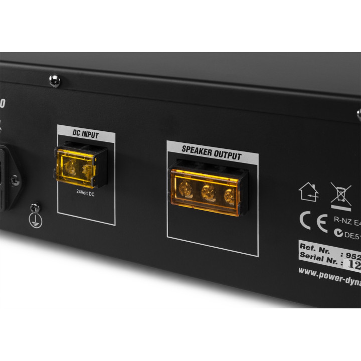Amplificateur 120 W, 100 V, 8 Ω, Mixeur, 6 Canaux, Multimédia / Bt - Prm120