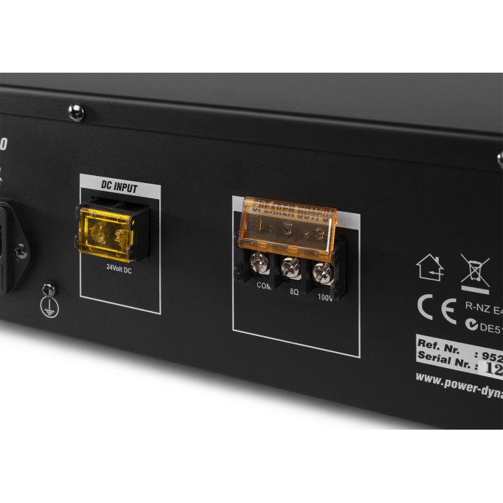 Amplificateur 120 W, 100 V, 8 Ω, Mixeur, 6 Canaux, Multimédia / Bt - Prm120