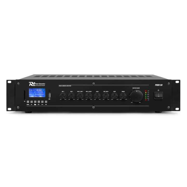 Amplificateur 120 W, 100 V, 8 Ω, Mixeur, 6 Canaux, Multimédia / Bt - Prm120
