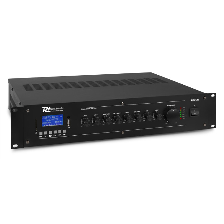 Amplificateur 120 W, 100 V, 8 Ω, Mixeur, 6 Canaux, Multimédia / Bt - Prm120