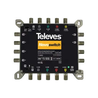 Nevoswitch 5X5X6 "F" Term/Casc. + Alimentation Quad