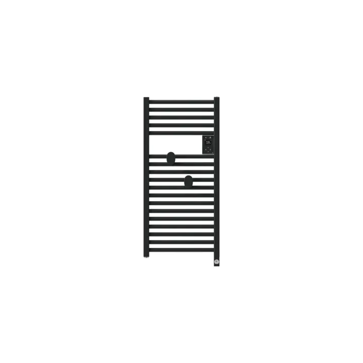 Radiateur Sèche-Serviettes Connecté Riva 5 Etroit 300W Noir Carbone