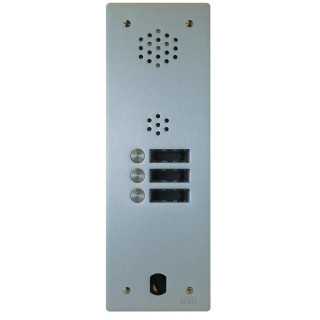 Plaque Audio Alu 3 Bp 2Voice Complete pour systèmes URMET