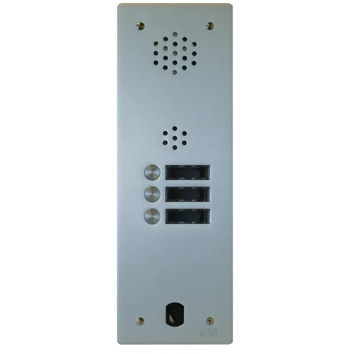 Plaque Audio Alu 3 Bp 2Voice Complete pour systèmes URMET