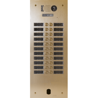 Plaque Video Alu 2R 22 Bp 2Voice Champagne