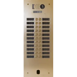 Plaque Video Alu 2R 22 Bp 2Voice Champagne