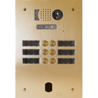 Plaque Video Alu 2R 6 Bp 2Voice Champagne