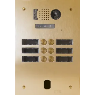 Plaque Video Alu 2R 6 Bp 2Voice Champagne