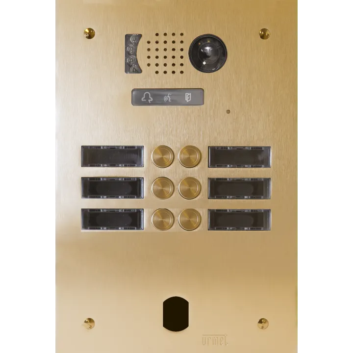 Plaque Video Alu 2R 6 Bp 2Voice Champagne