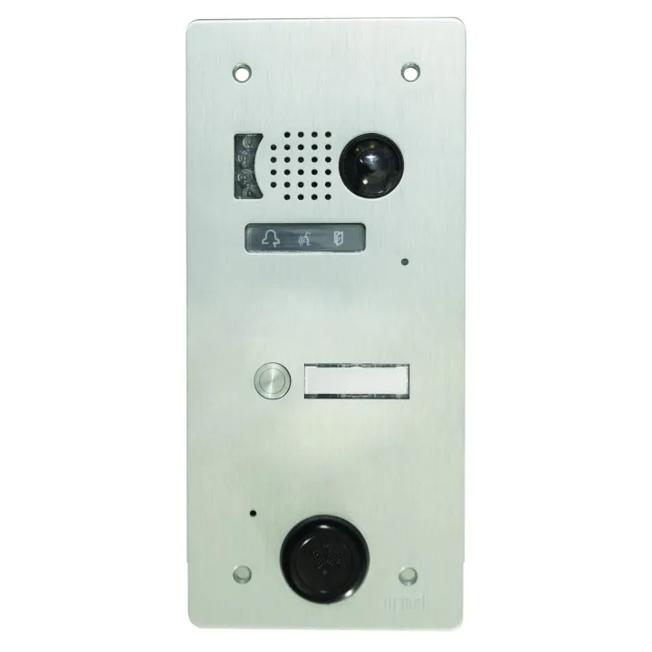 Plaque Video Alu 1 Bp 2Voice pour systèmes URMET