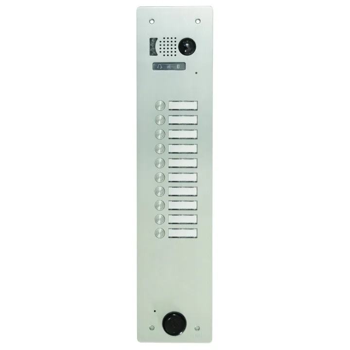 Plaque Video Alu 10 Bp 2Voice pour systèmes URMET