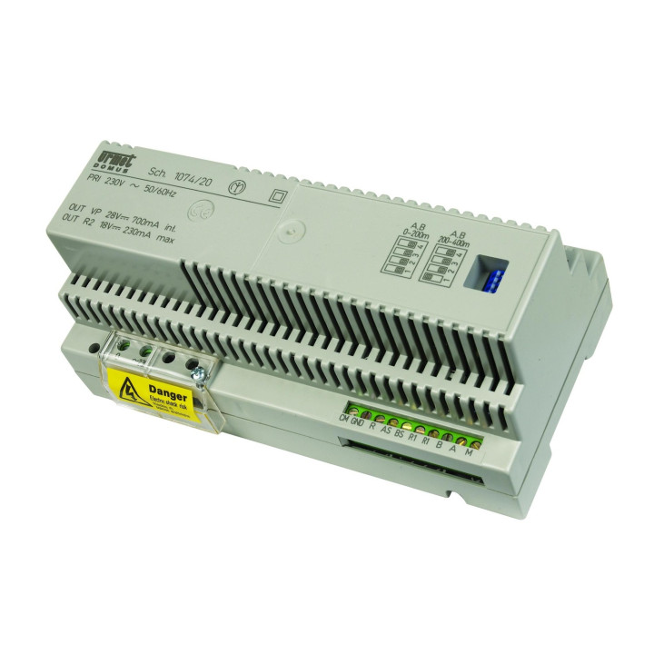 Alimentation Vidéo Urmet Bibus Vop 28V, 12 Modules Din, Amplificateur Intégré