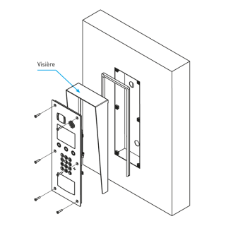 Visiere Inox 440X160 pour systèmes URMET