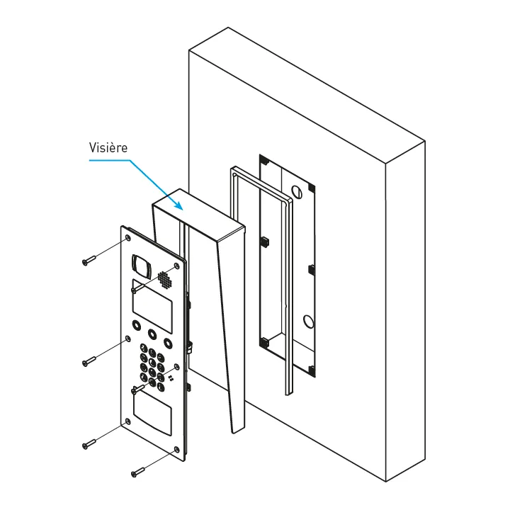 Visiere Inox 440X160 pour systèmes URMET