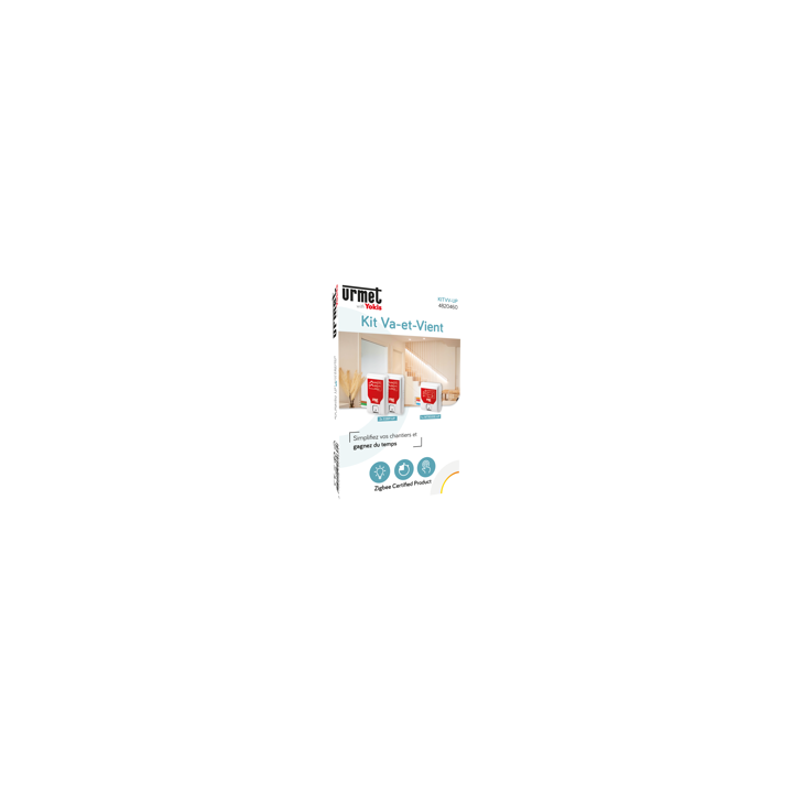 Kit Simple Allumage Radio Zigbee : 1 Récepteur & 1 Émetteur Encastré Programmé