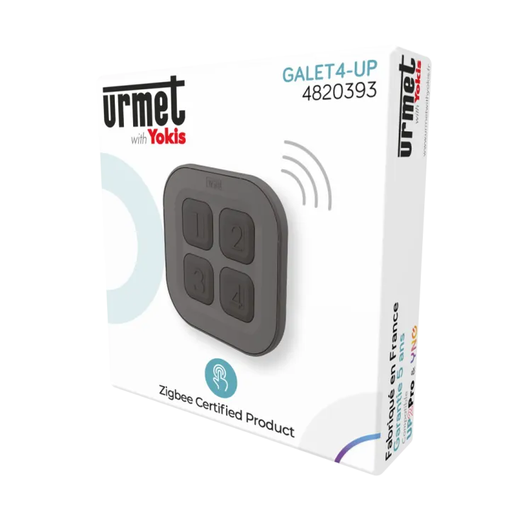 Télécommande Galet 4 Touches À Poser Radio Zigbee