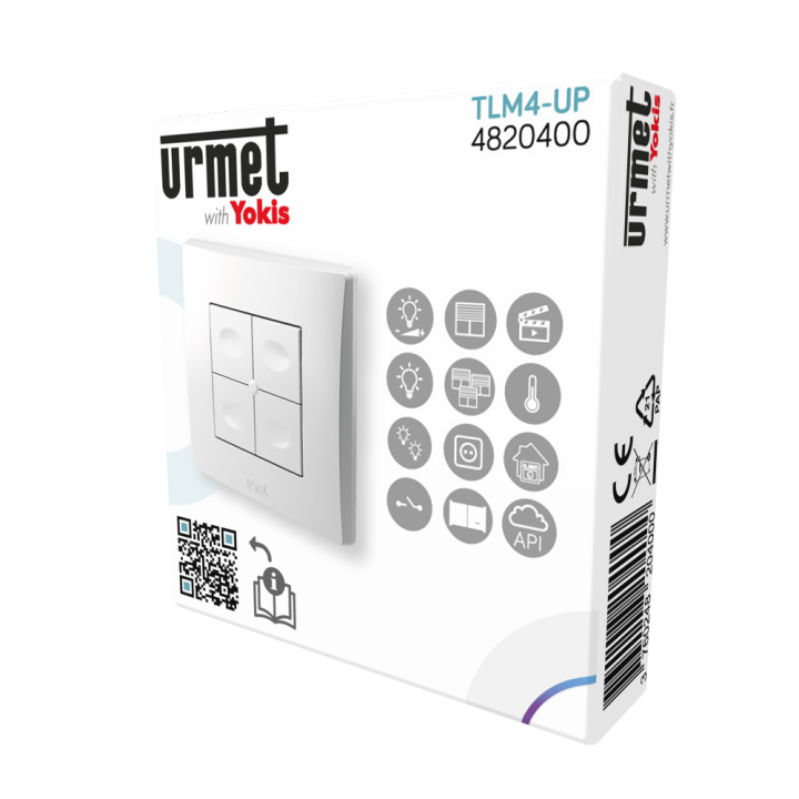 Yoki Tlm4-Up - Télécommande Murale, 4 Touche Zigbee Up