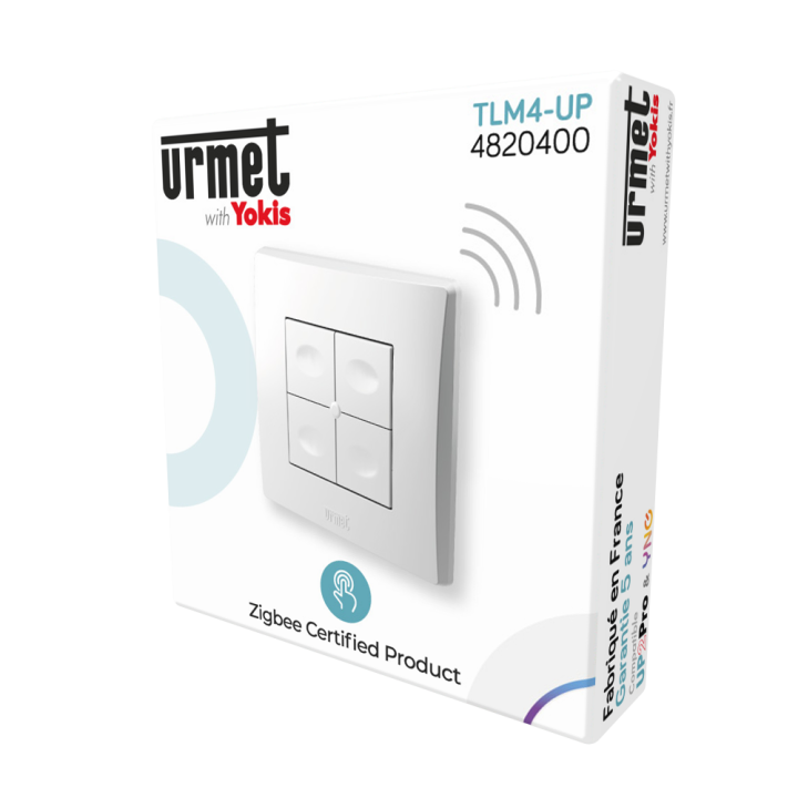 Yoki Tlm4-Up - Télécommande Murale, 4 Touche Zigbee Up