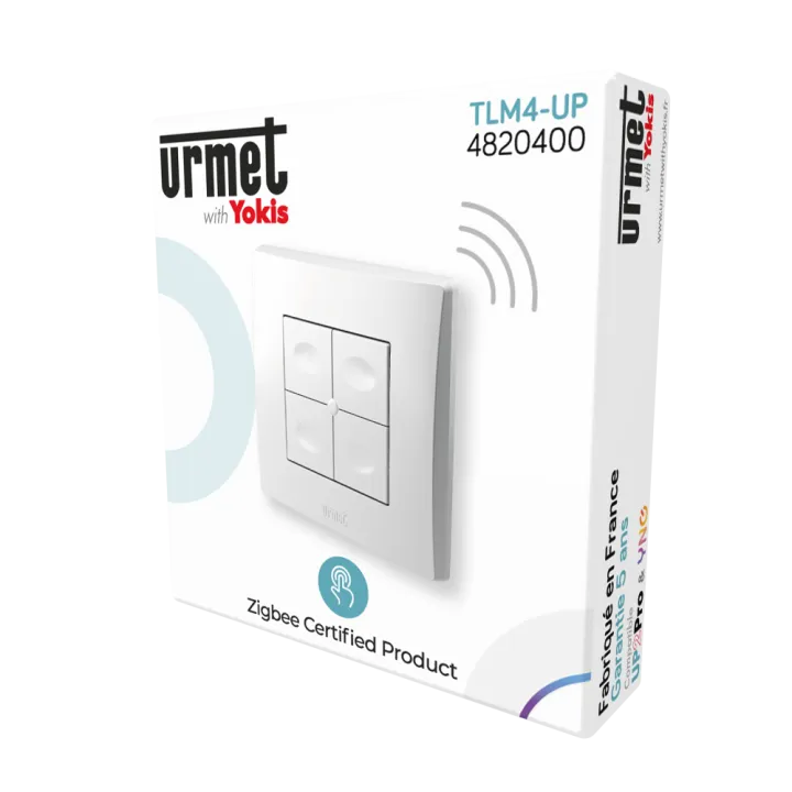 Yoki Tlm4-Up - Télécommande Murale, 4 Touche Zigbee Up