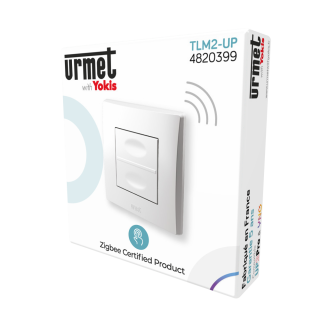 Télécommande Murale Multifonction Tlm2-Up Urmet With Yoki - 2 Touch - Zigbee 30 - Blanc