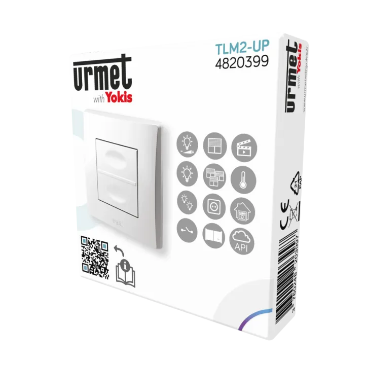 Télécommande Murale Multifonction Tlm2-Up Urmet With Yoki - 2 Touch - Zigbee 30 - Blanc