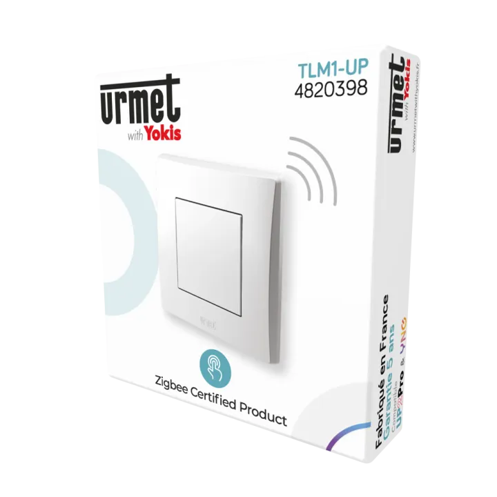 Télécommande Murale Extra Plate Avec Sonde De Température - 1 Touche Zigbee Up Yoki