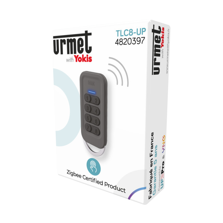 Télécommande porte clé 8 touches Radio Zigbee