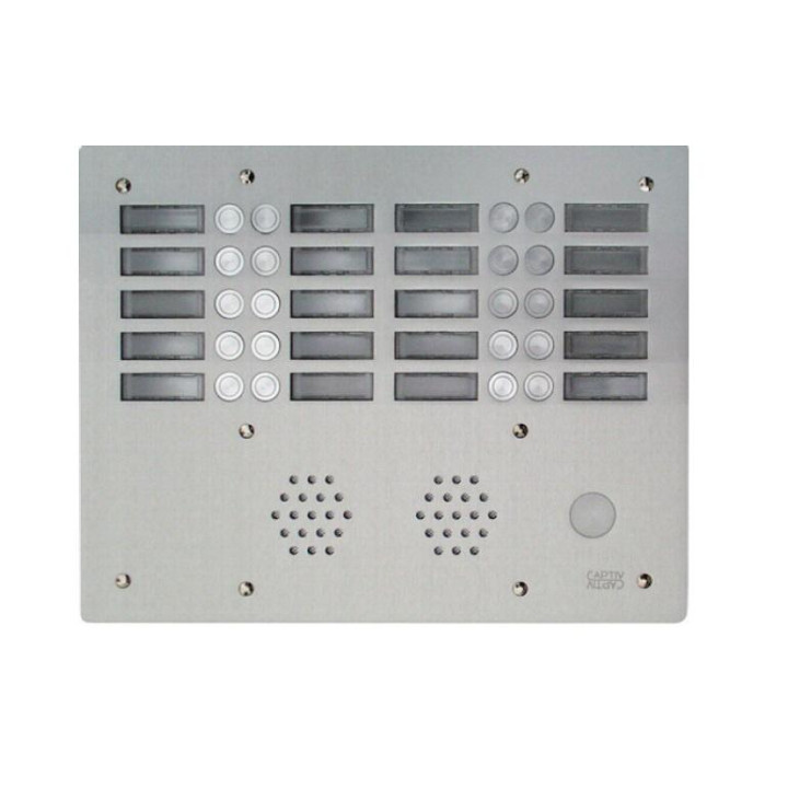 Plaque AV Alu 6Mm 4R 20Bp pour systèmes URMET