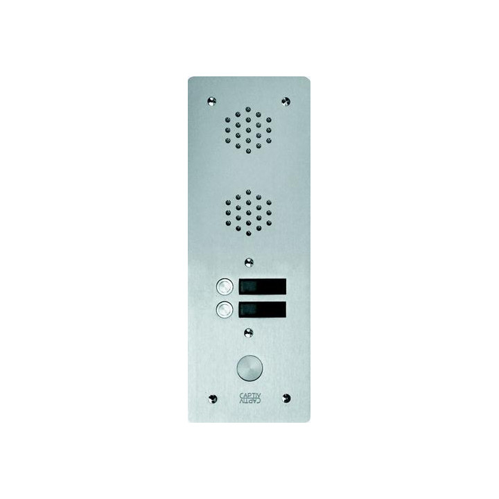 Plaque AV Alu 6Mm 1R 02Bp pour systèmes URMET